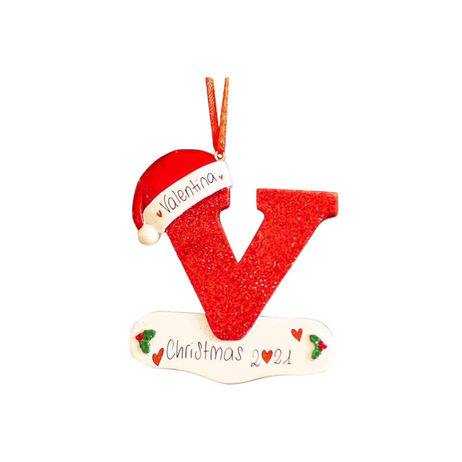 Christmas decoration Personalized 26 Letter Ornaments Personalized Letter s