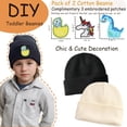 thumbnail image 4 of 100% Cotton Toddler Beanie Hats for Baby Boys Girls Kids Infant Winter Hat Soft Warm Knit Cuffed Caps, 4 of 7
