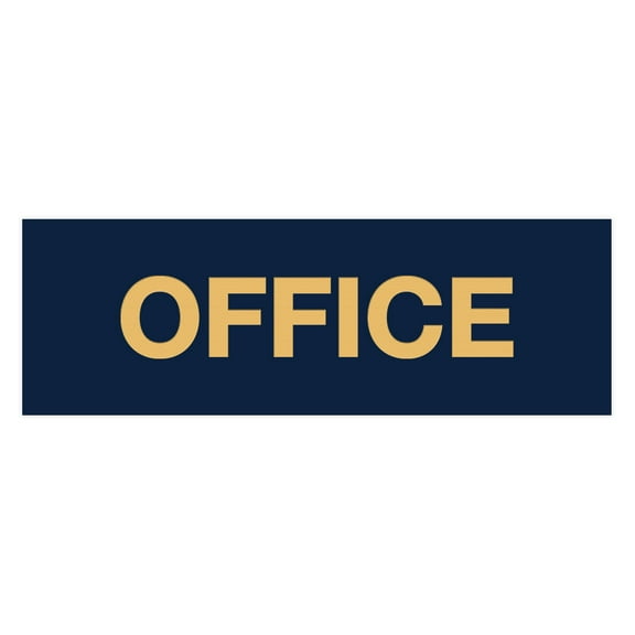 Basic Office Sign (Navy Blue/Gold) - Small