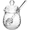 thumbnail image 1 of 250ml Honey Pot Jar And Dipper Set Glass Dippers Mini Jars Spoon With Container Dispenser Glass Honey Pot Set Transparent Clear Heat Resistant Jam, 1 of 4