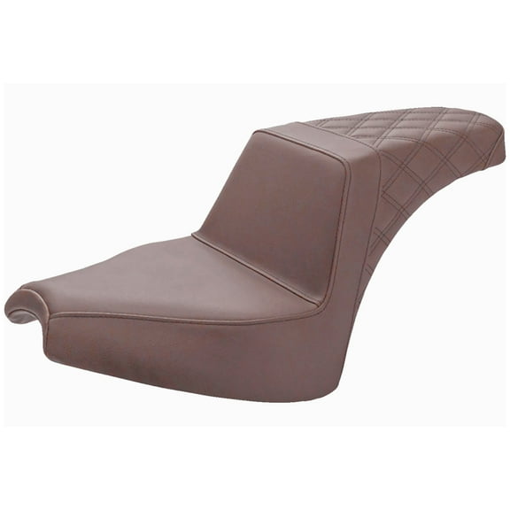 Saddlemen Step Up Brown Seat w/Smooth Front & Lattice Stitch Rear (I21-04-173BR)