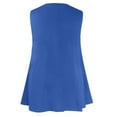 thumbnail image 4 of USSUMA Tops for Women Trendy Womens Tank Tops Sleeveless V Neck Solid Color Loose Plus Size Tops for Women Elegant T-Shirt Fashion Shirt Gym Blue Polyester today Discount Tank Top for Women L, 4 of 6