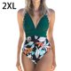 thumbnail image 3 of Naiovety Traje de baño de mujer Traje de baño de moda Traje de baño de moda Verde + Flor blanca S Deportes acuáticos Flor verde + negra 2XL Naiovety OD021064-10, 3 of 6