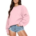 thumbnail image 1 of WZXFASHION Chandail à Capuche à Manches Longues Col Rond Imprimé Lettre Mode pour Femmes Chandail Femme Liquidation Chandail Pêcheur, 1 of 6