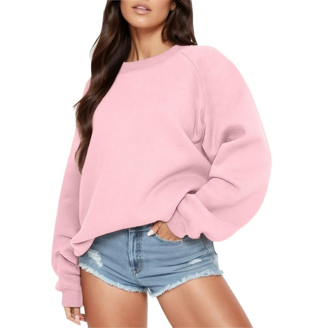 WZXFASHION Chandail à Capuche à Manches Longues Col Rond Imprimé Lettre Mode pour Femmes Chandail Femme Liquidation Chandail Pêcheur