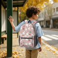 thumbnail image 6 of Bull Terrier and Leaves Pink Pattern 17" School Backpacks for Teens,Waterproof Oxford Fabric,S-Shape Padded Straps for School,Travel,Hiking,Camping, 6 of 6