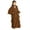 Coffee, variant on IDOPIP Kids Girls Muslim Chiffon Abaya Open Front Cardigan Modest Dress with Hijab Middle East Arabian Robe