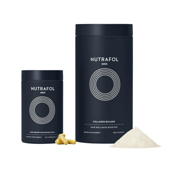 Suplemento Nutrafol para el crecimiento del cabello masculino con colágeno de 355 ml