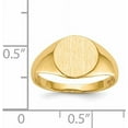 thumbnail image 5 of 14k Yellow Gold 9.5x10.0mm Open Back Signet Ring - Ring Size 6.0, 5 of 8