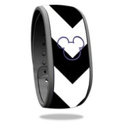 MightySkins DIMABA-Black Chevron Skin Decal Wrap for Disney Magic Band Toy - Black Chevron