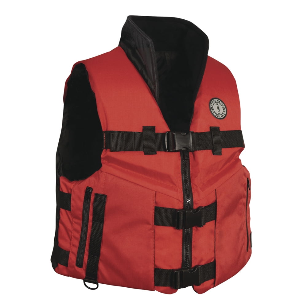 MUSTANG ACCEL 100 FISHING VEST MED RED/BLACK