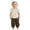 Brown, variant on Infant Girls 2-Piece Summer Outfit Set Cute Printed Ruffled Short Sleeved Top and Soft Pants Kids Clothes Size 9-12 Months