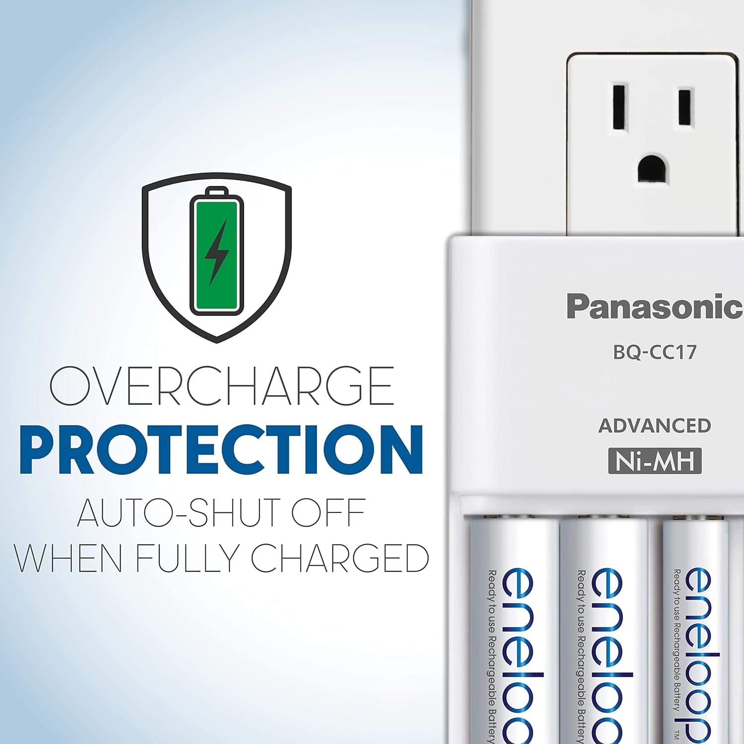 Panasonic eneloop Rechargeable Batteries Power Pack; 10AA, 4AAA, and Advanced Individual Battery Charger