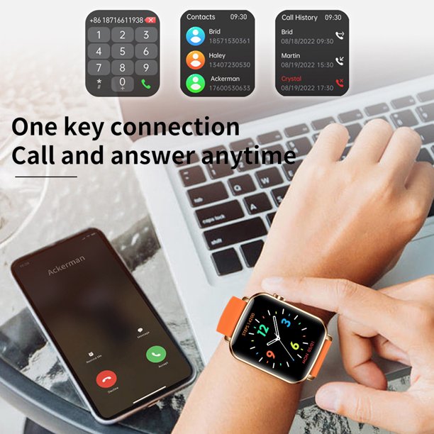 Reloj Inteligente De Moda Reloj inteligente Smartwatch de moda IPS TFT HD de 1,8 pulgadas con llamada compatible con Bluetooth Sywqhk Para estrenar