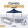 thumbnail image 1 of Combo de Mesa y 8 Sillas Plegables con Toldo Azul Impermeable, 1 of 7