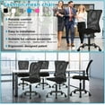 thumbnail image 5 of Mid Back Mesh Office Chair with Lumbar Support, Armless Swivel Task Chair for Small Spaces, Black, 5 of 9