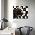 thumbnail image 4 of Orinice  Cow On Milk Pattern Home decor Canvas Art Print Stretched Framed Painting Picture Poster Giclee Wall Decor   16x12in, 4 of 6