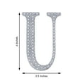 thumbnail image 3 of Efavormart 4" Letter U Silver Self-Adhesive Rhinestone Number Stickers for DIY Crafts, Handicraft Art, Graduation Cap Decorations Birthday Party, Wedding Alpha-Numeric stickers, 3 of 6