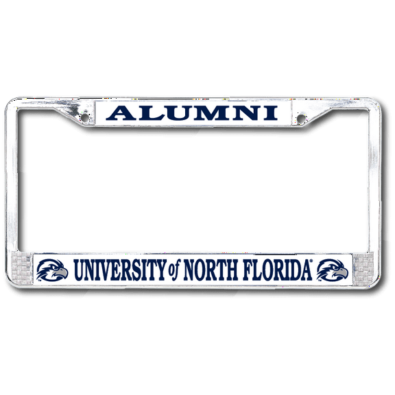 University of North Florida Alumni Chrome License Plate Frame (Exclusive Design)