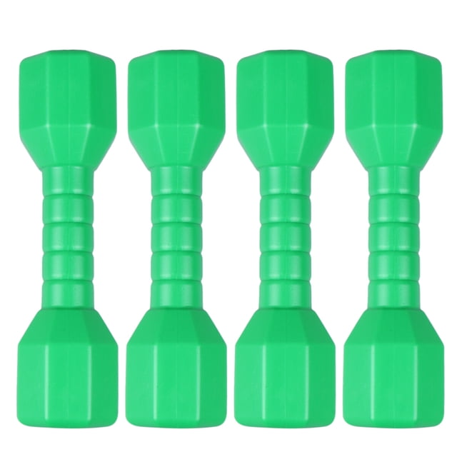 EeaseCA 4pcs Children Octagonal Dumbell Outdoor Plastic Fitness Equipment Kids Performance Dancing Tool Exercise Toy (Green)