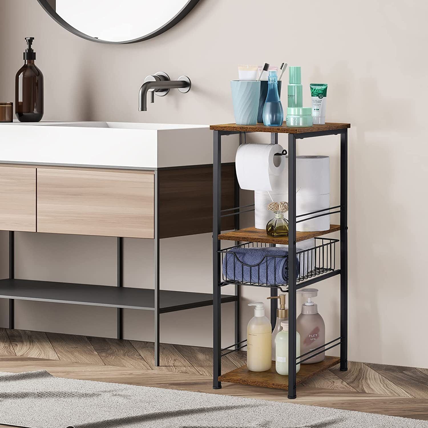 3Tier Freestanding Wire Rack Durable Metal Shelving Storage for Bathroom Kitchen - Walmart.com