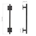 thumbnail image 4 of Homode Manija de puerta corrediza de granero de 12 pulgadas, manija de acero de hierro negro mate, herrajes de estilo cuadrado rústico para puerta de granero, garaje, 4 of 6