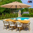 thumbnail image 6 of ABCCANOPY 10ft Outdoor Market Hand Push Patio Umbrella,12+Colors, Khaki, 6 of 8
