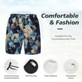 thumbnail image 5 of Haiem Abstract Blue Squares Men'S Quick-Dry Swim Trunks: Comfortable Beach Shorts With Mesh Lining And Pockets - Ideal For Swimming And Sunbathing Small, 5 of 9