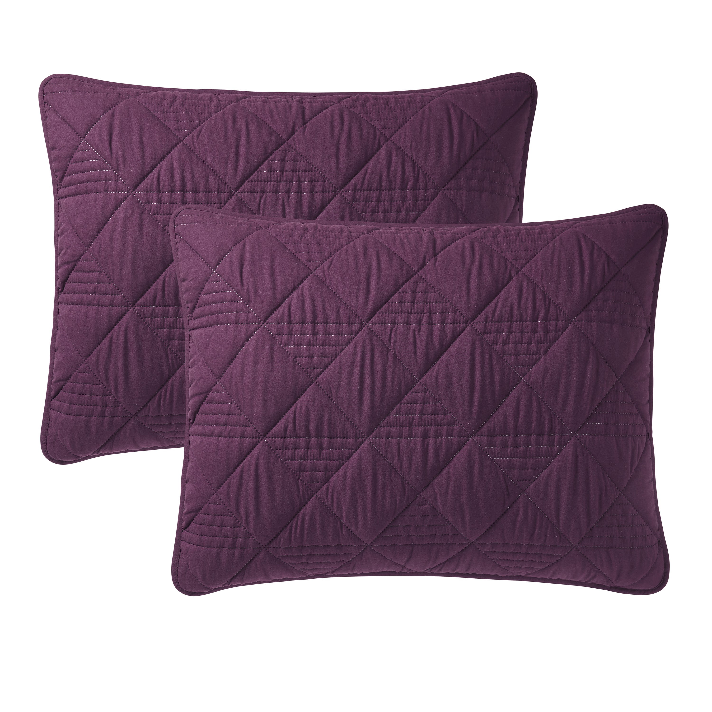 VCNY Home Lucy 3-Piece Burgundy Diamond Pinsonic Quilt Set, Full/Queen, Adult, Unisex