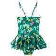 thumbnail image 3 of MEZZALL Summer Children Swimsuit Girls Swimwear Vacation Hawaii Beachwear, Green, 5-6 Years, 3 of 4