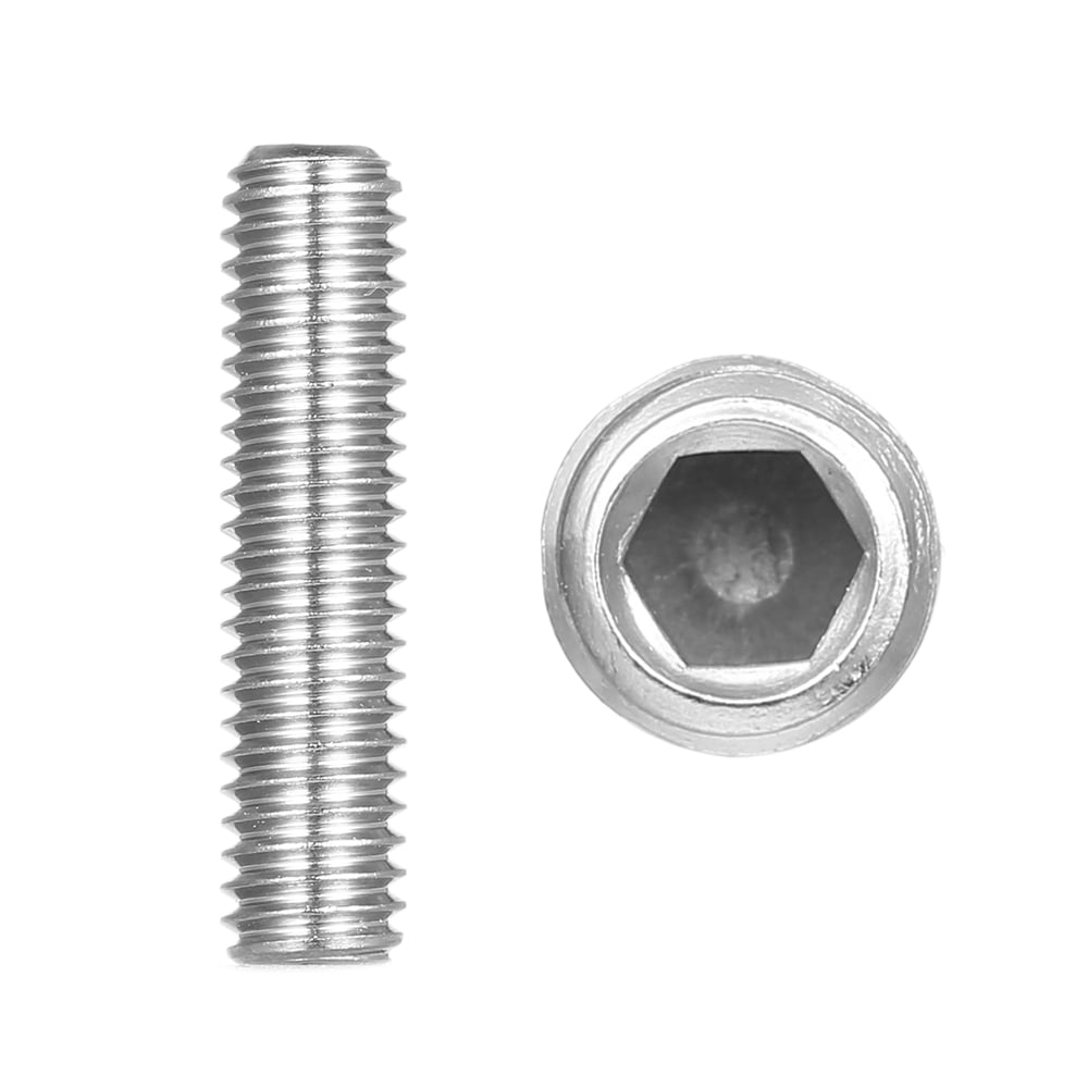 Time Runs Common Size Fixing Screws Cup Point Grub 304 Stainless Steel Hex Socket Cup point Silver 