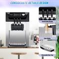 thumbnail image 3 of Missky Electric Ice Cream Maker, 2200W Soft Serve Ice Cream Maker Machine with 3 Flavors & Automatic Cleaning for Home, Snack Bar, Shop, 3 of 8