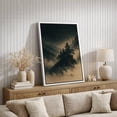 thumbnail image 4 of Framed Canvas Print Moody Mountain Forest Wall Art Dark Atmospheric Nature Landscape Decorative for Living Room Bedroom - 24"x36" WHITE, 4 of 8