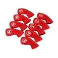 thumbnail image 4 of Lipstore 9 Pieces Golf Club Covers Lightweight PU Leather Easy on Off Club Headcovers Red, 4 of 8