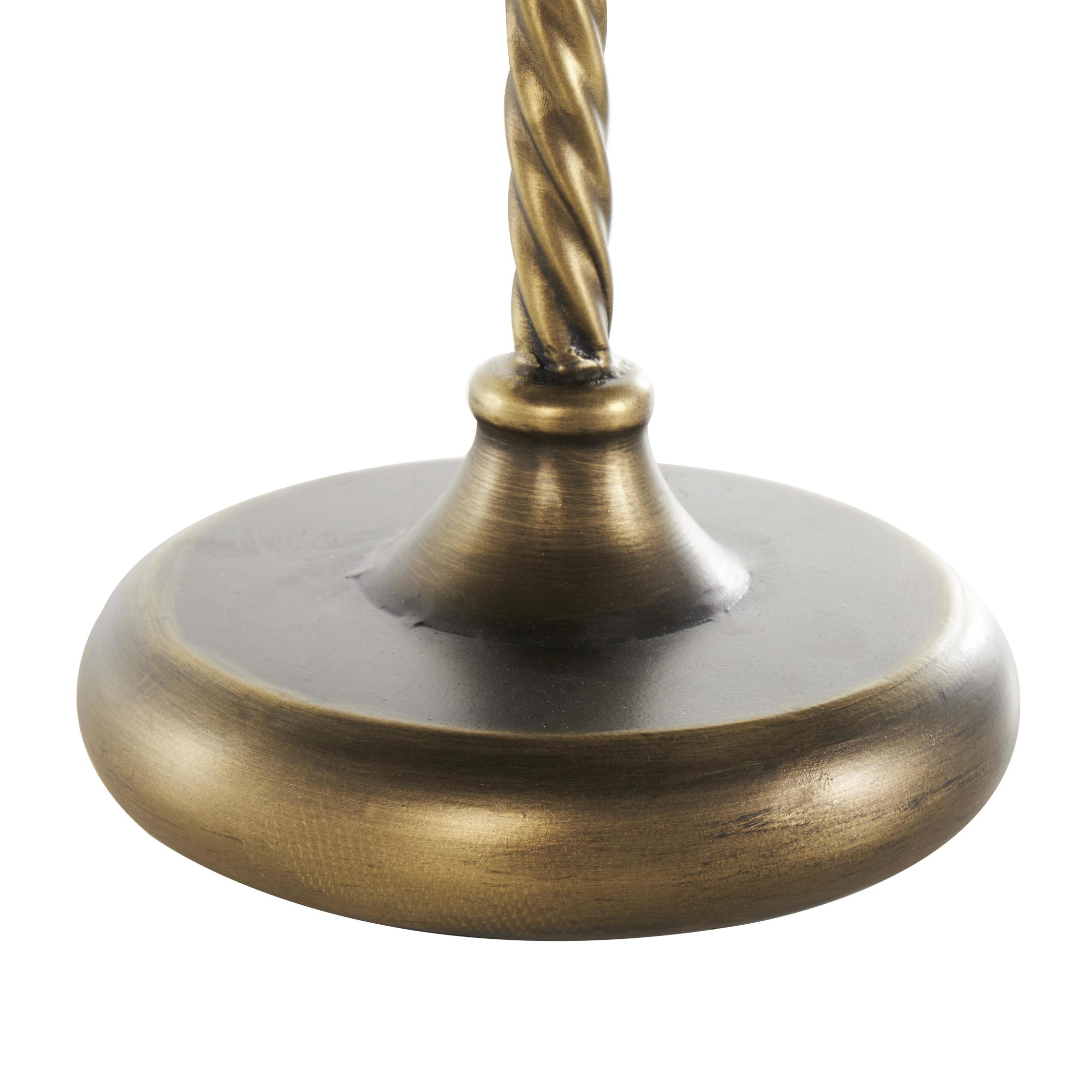 DecMode Brass Toilet Paper Holder with Twisted Stand and Ring Top