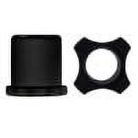 Juego de 2 fundas inferiores para micrófono inalámbrico con anillo antivuelco (negro)