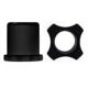 thumbnail image 1 of Juego de 2 fundas inferiores para micrófono inalámbrico con anillo antivuelco (negro), 1 of 8