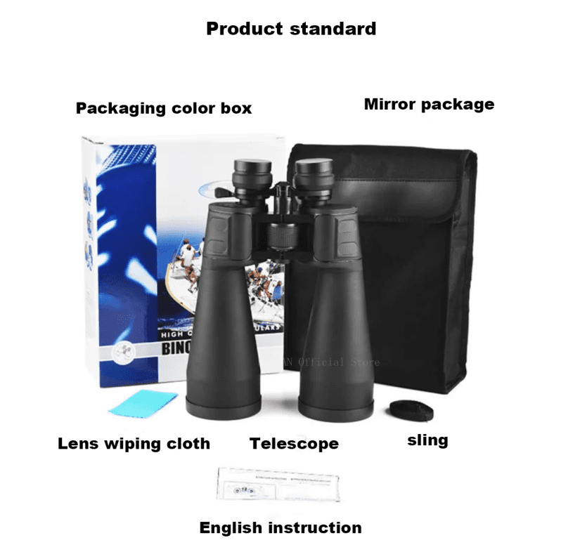 20-180X100 Professional Binoculars Powerful Binoculars for Low Night Vision Outdoors Tourism Camping Hunting Telescope