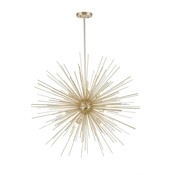 9 Light Chandelier with Gold Leaf Finish