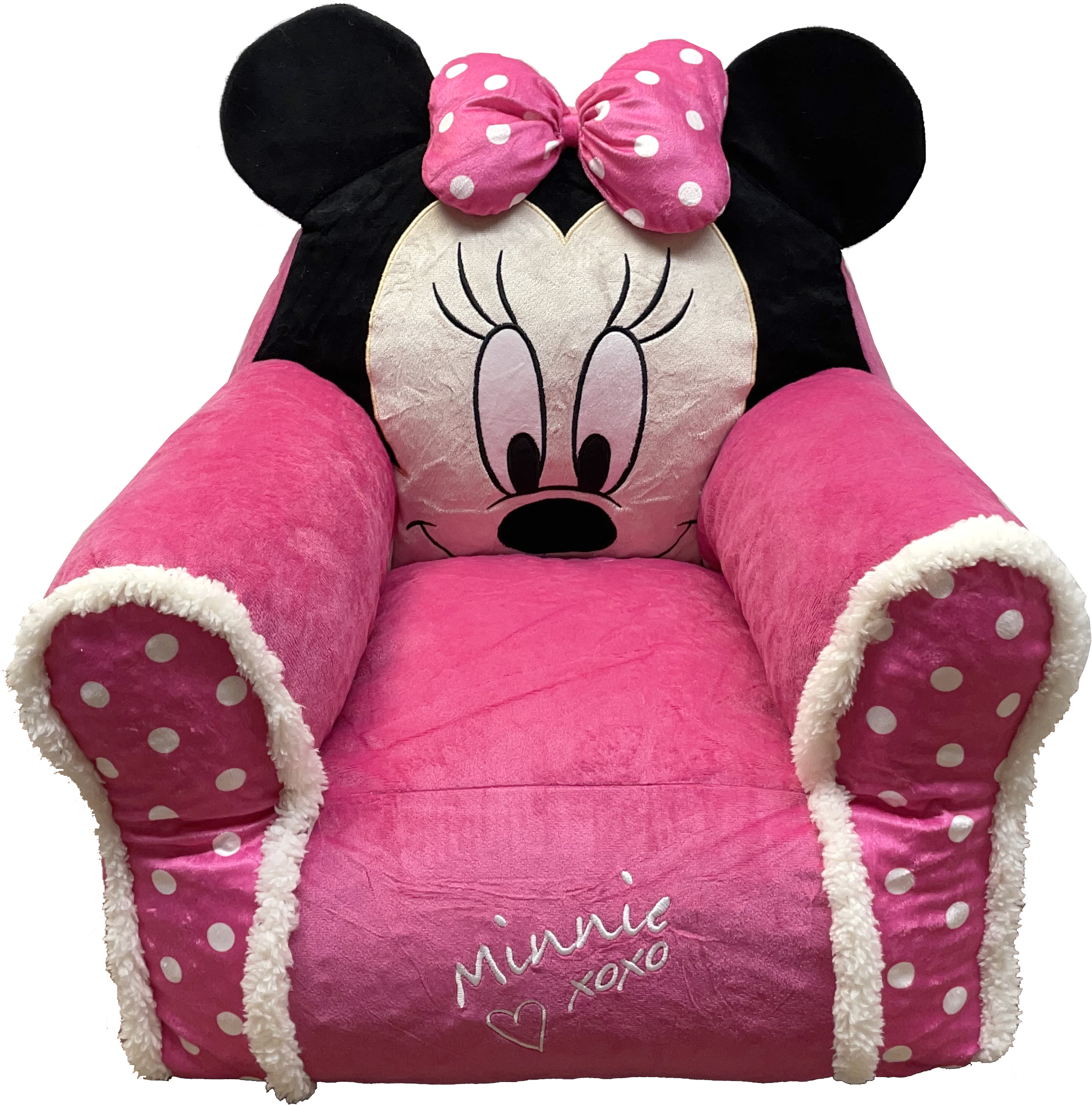 Disney Minnie Mouse Kids Figural Bean Bag Chair, Multicolor photo 1