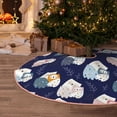 thumbnail image 5 of Bingfone Christmas Tree Skirt Mat Christmas Decoration Interior 48" -Mom And Baby Owls, 5 of 6