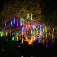 thumbnail image 3 of Cadena de luces LED con forma de lluvia de meteoritos, luces de meteoritos, luces solares para árbol, luces decorativas colgantes para árbol, cadena de luces coloridas a prueba de agua, 3 of 4
