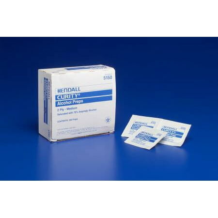 Covidien Kendall Healthcare Curity Alcohol Prep Pad Medium, 2 ply, Sterile Box of 200 - 20 Pack