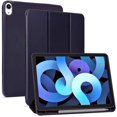thumbnail image 1 of Étui pour IPad Air 4 10,9 Pouces [4e Génération] [Protection des Coins] Visionnement Multi-Angle avec Porte-Crayon, Fonction Béquille, Réveil/sommeil Automatique - Bleu, 1 of 5