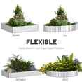 thumbnail image 4 of Garden Corrugated Metal Landscape Edging, 6" x 20' Sturdy Galvanized Steel Yard Edging,Flexible Long Strips of Lawn Edging for DIY Raised Flower Bed Tree Surrounds Borders - Silver, 4 of 8