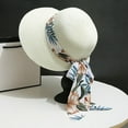thumbnail image 2 of UJNDER Straw Sun Hat for Women Foldable Floppy Wide Brim Summer Beach Hat with Bow UPF 50+ Lightweight Outdoor Travel Holiday Accessory White, 2 of 3