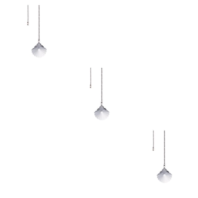 Yuarrent Cadena de tracción de cristal transparente con lámpara de conector Colgante de cadena de tracción Cadenas de ventilador resistentes Type1 NO1