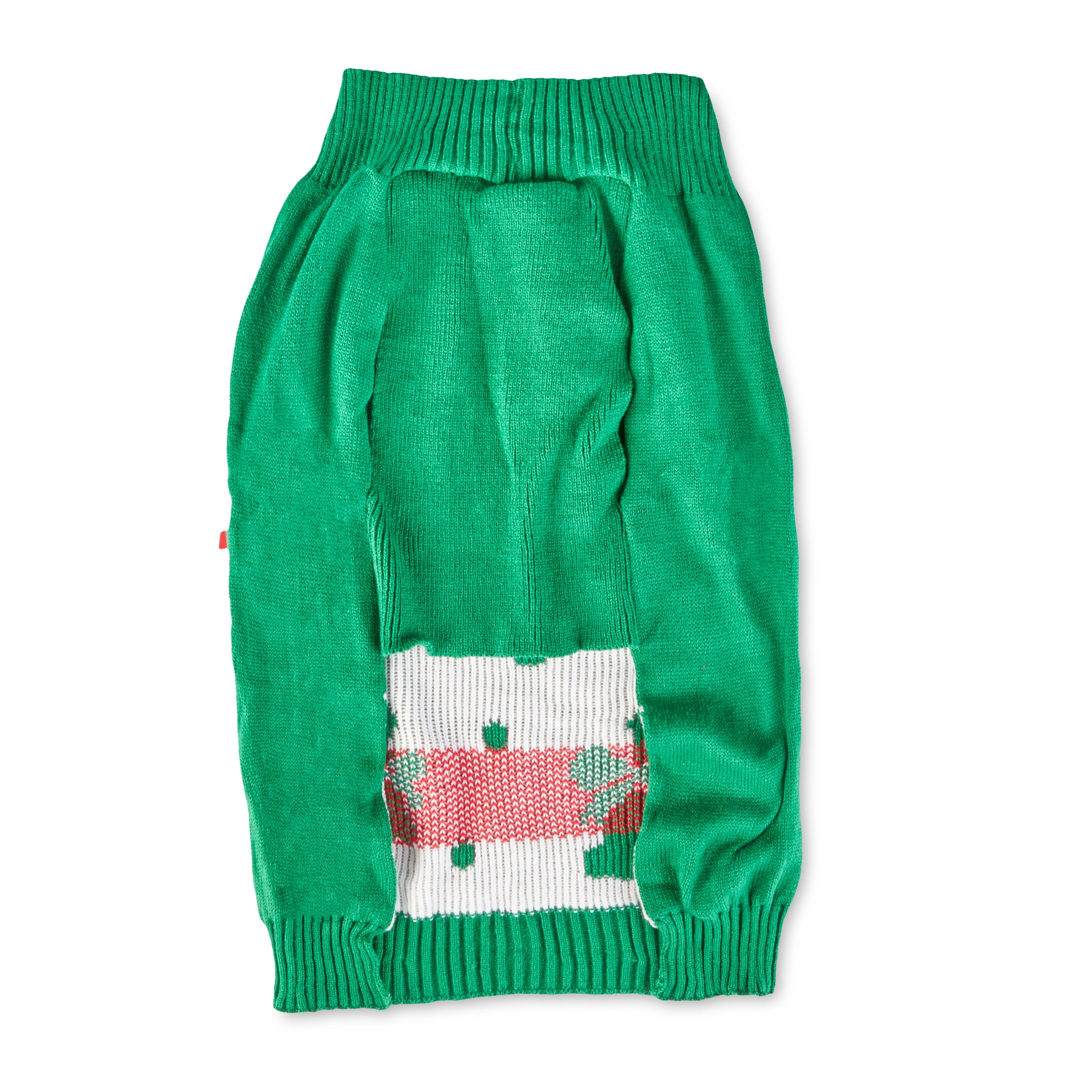 Vibrant Life, Holiday Dog Clothes, Bone Dog or Cat Sweater, Green, XXS
