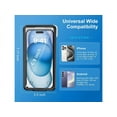 thumbnail image 2 of Waterproof Phone Case, Underwater Snorkeling Diving Phone Case, Universal Self-Check Water Proof Case Up to 6.9 Inch for iPhone 15/14/13/12/11 and Samsung S24/S23/S22/Google Series - Black, 2 of 7