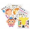 Make-a-Zoo Animal Sticker Sheets -1- For Kids, Arts, Parties, Birthdays, Party Favors, Gifts, Crafts, School, Daycare, Etc. - Kidsco
